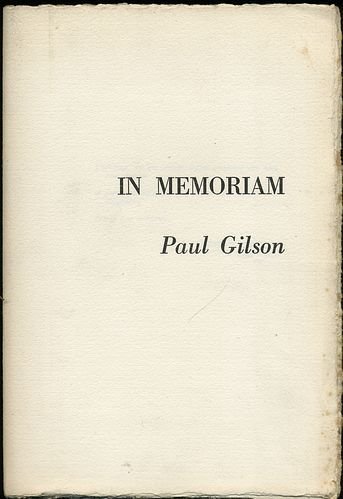 In Memoriam Paul Gilson (Melodies Compsées Par Marius Constant, Jean …