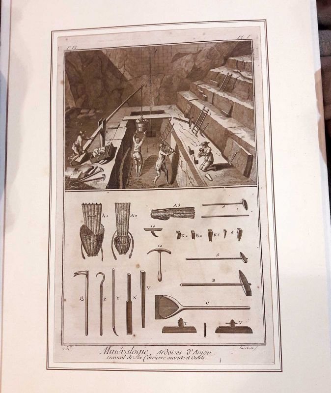 Insieme di 5 incisioni originali tratte dall' Encyclopédié di Diderot …