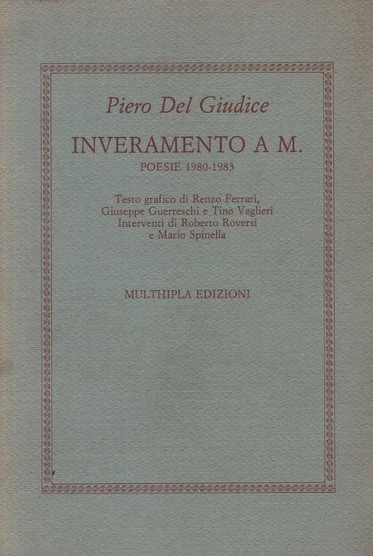 Inveramento a M. Poesie 1980-1983.