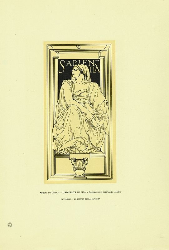 L'Aula Magna dell'Università di Pisa, Affreschi di Adolfo De Carolis …
