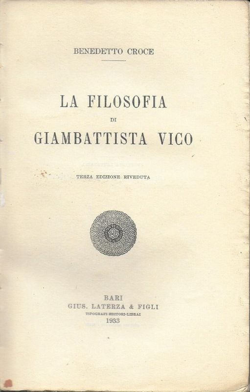 La Filosofia di Giambattista Vico.