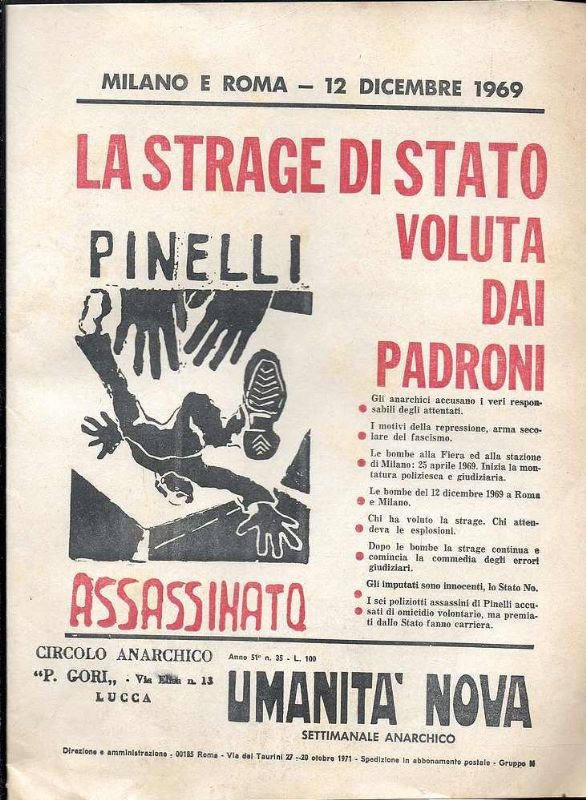 La strage di stato voluta dai padroni - Pinelli - …