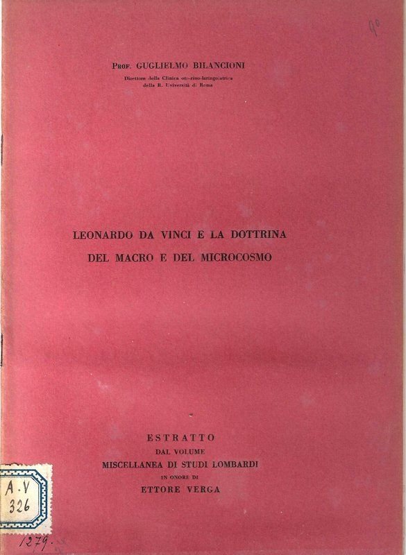 Leonardo Da Vinci e la dottrina del macro e del …