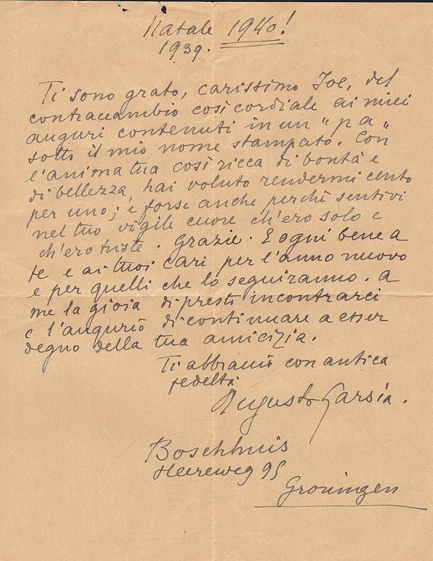Lettera autografa firmata.