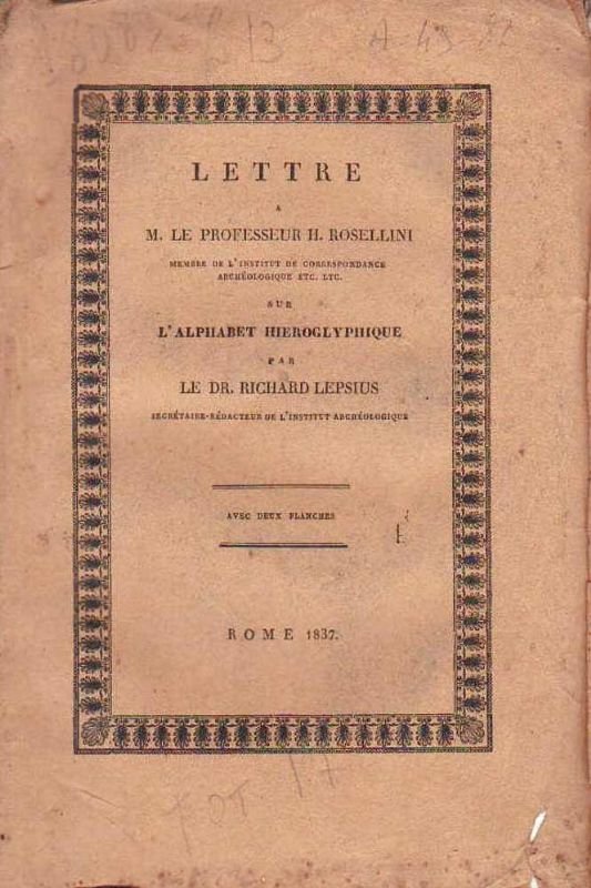 Lettre à M. le professeur H. Rosellini (.) sur l'alphabet …