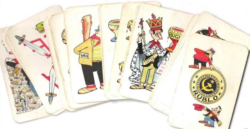 Mazzo di 40 carte da 'Briscola' disegnate da Jacovitti, pubblicate …