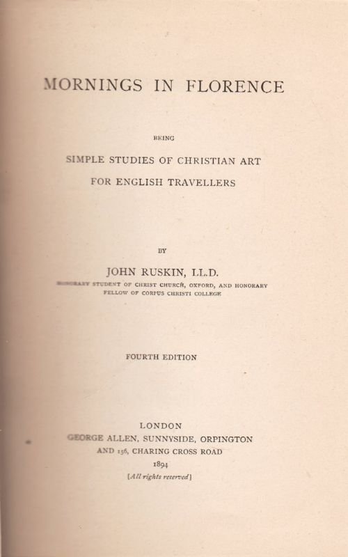 Mornings in Florence, being Simple Studies of Christian Art for …