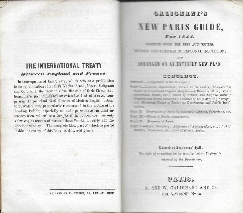 New Paris Guide for 1854.