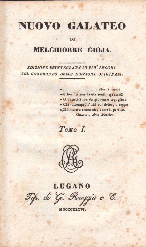 Nuovo Galatea (.) Edizione reintegrata in più luoghi col confronto …