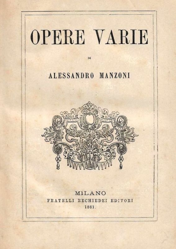 Opere varie.