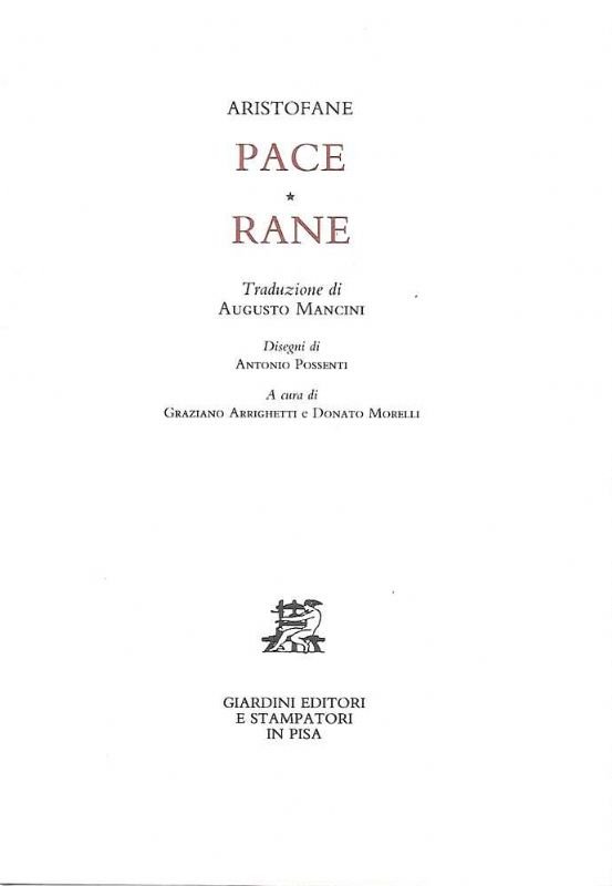 Pace - Rane. Traduzione di Augusto Mancini. Disegni di Antonio … | Immagine principale
