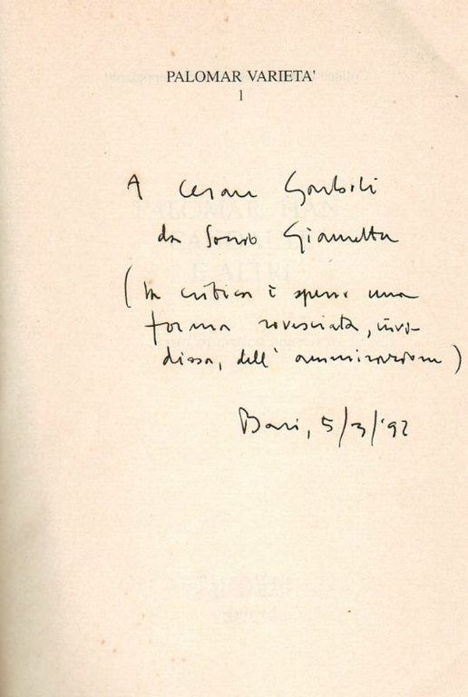 Palomar, Han, Candaule e altri. Scritti di critica letteraria.