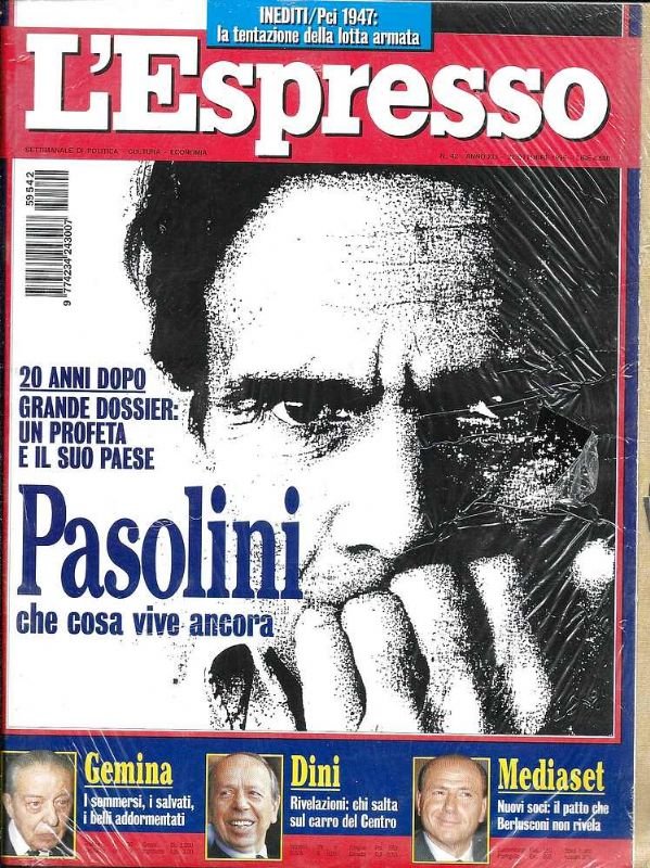 Pasolini che cosa vive ancora. - 20 anni dopo, grande …