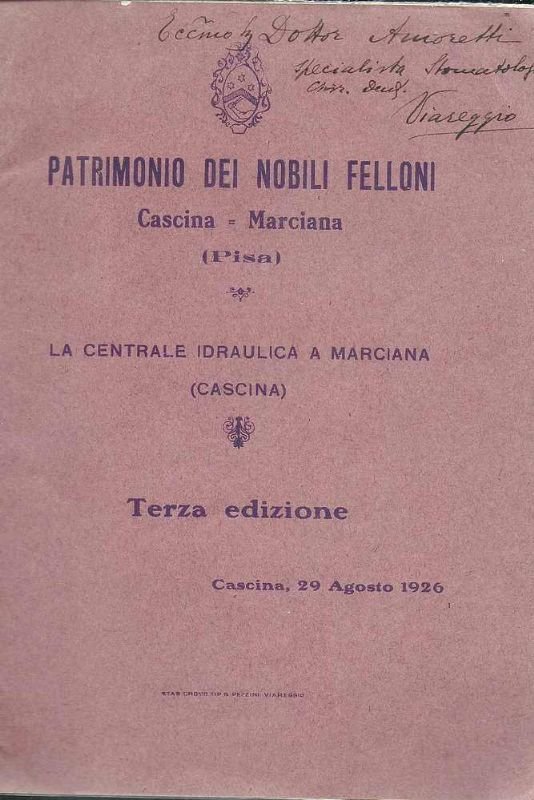 Patrimonio dei Nobili Felloni Cascina = Marcian 29 - Agosto …