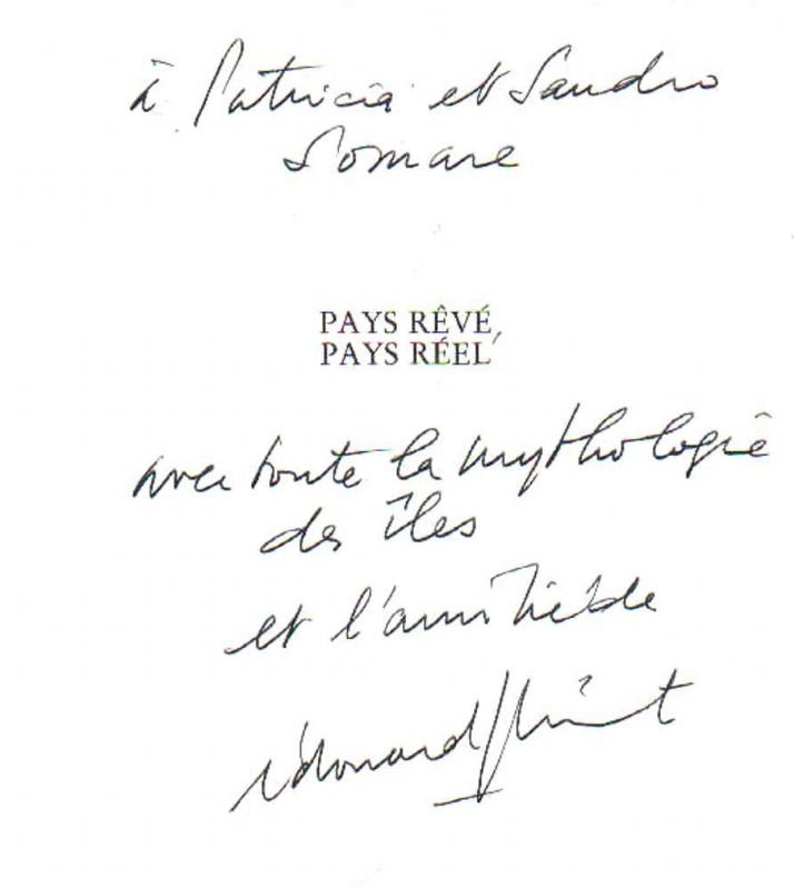 Pays revé, pays réel. Poème.