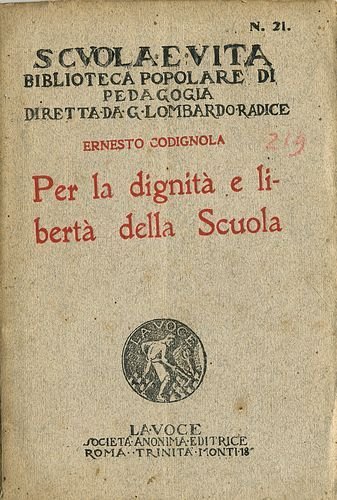 Per la dignità e libertà della scuola.