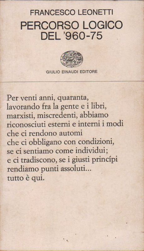 Percorso logico '960-75. Poema. | Immagine principale
