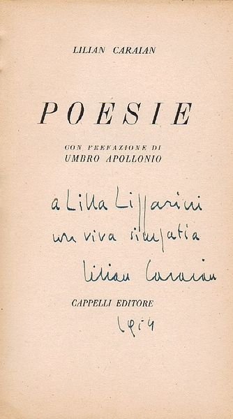 Poesie. Con prefazione di Umbro Apollonio.