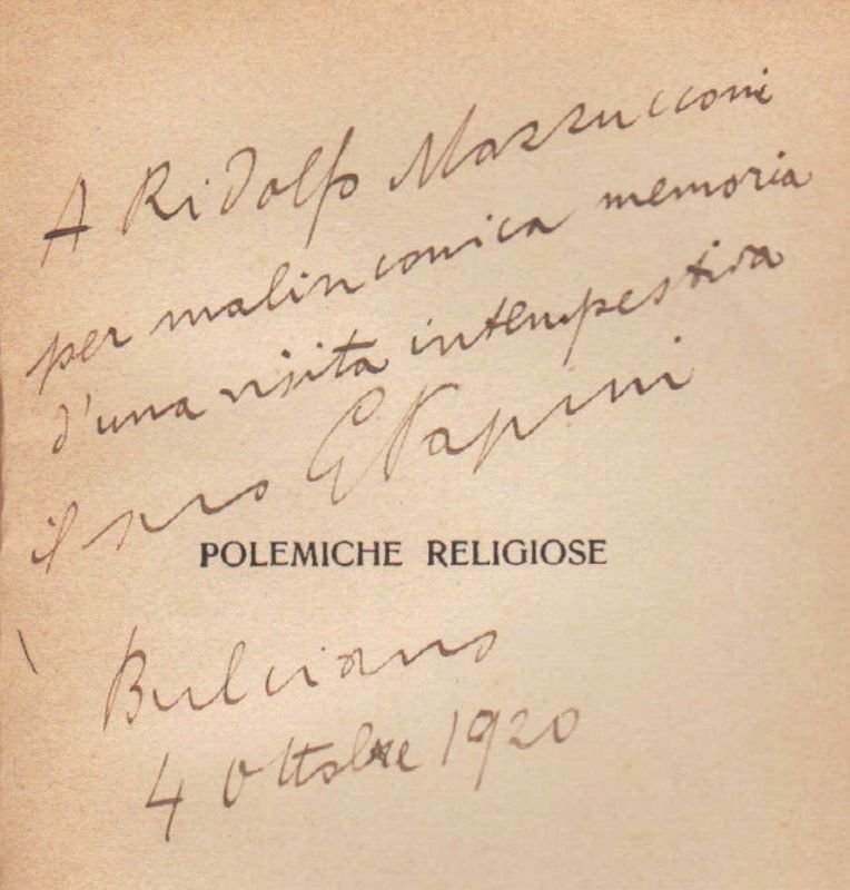 Polemiche religiose (1908 - 1914).