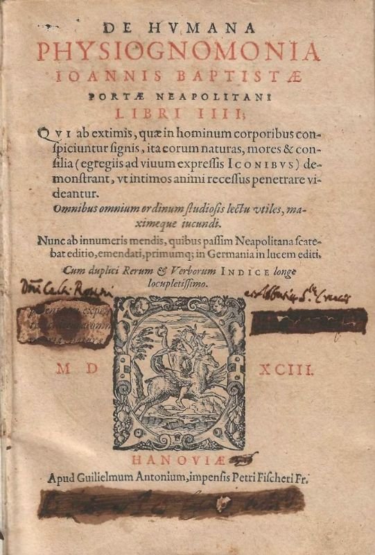 Portae neaplitani Libri IIII - De humana physiognomonia Ioannis Baptistae …