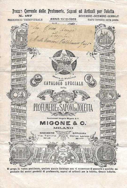 Profumerie e Saponi da Toletta. Periodico trimestrale, anno 1902-1903. | Immagine principale