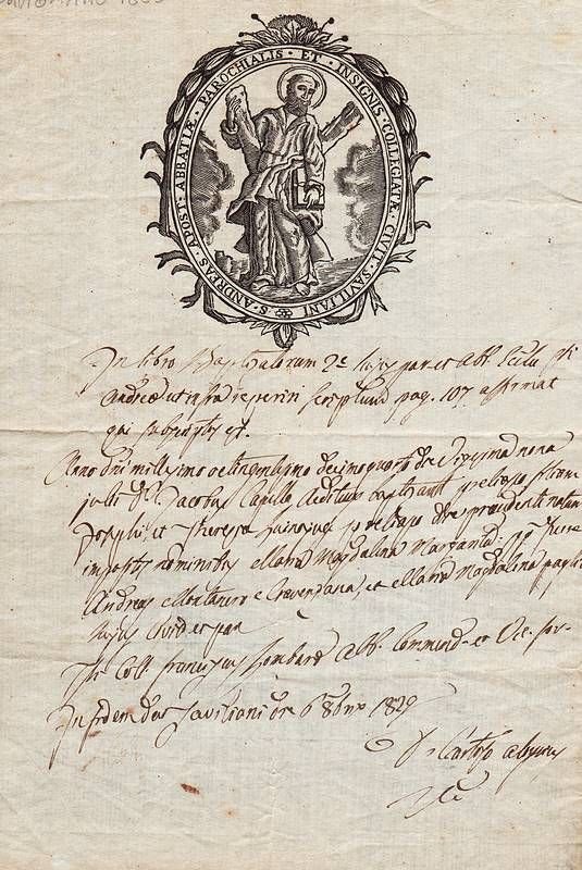 S. Andreas. Apost. Abbatiae Parochialis Et Insignis Collegiatae Civis Saviliani.