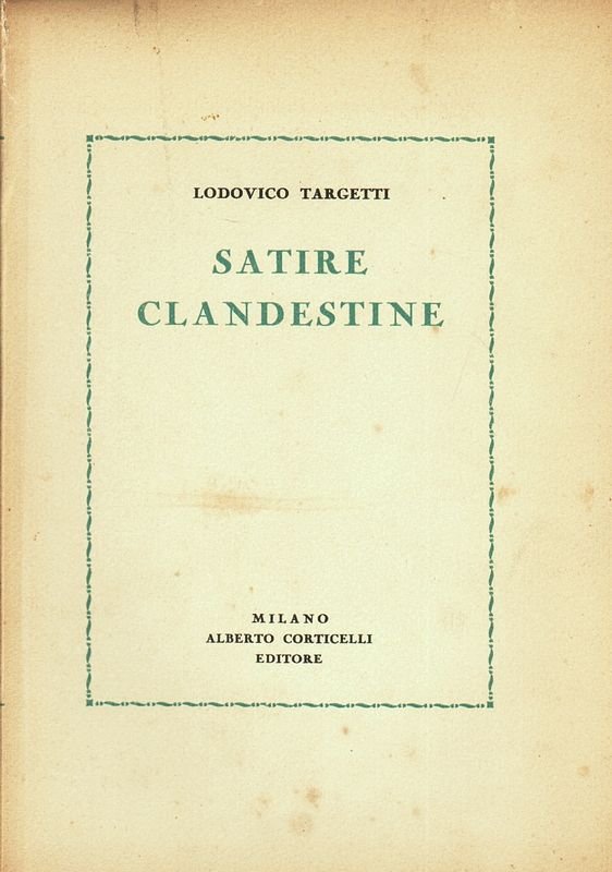 Satire Clandestine. Prefazione di Leonida Rèpaci. Disegni di Giammusso.