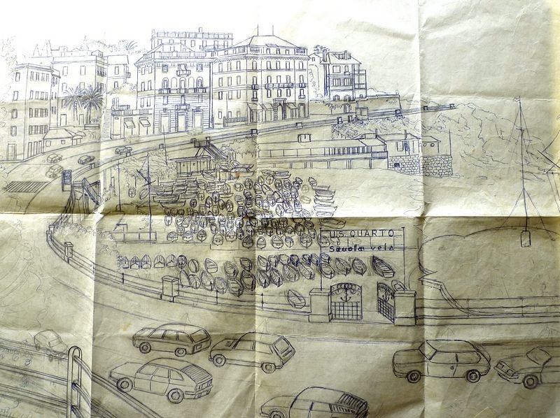 Scorcio panoramico el porticciolo e del cancello di accesso alla …