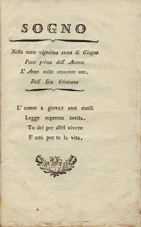 SOGNO. Nella notte vigesima sesta di giugno, Poco prima dell'Aurora, …
