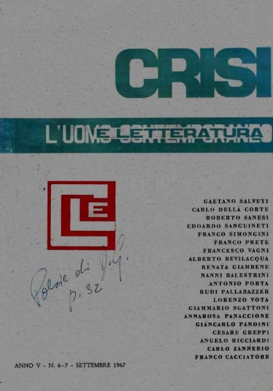 Trimestrale di lettere, filosofia e arti. Anno V - n° …