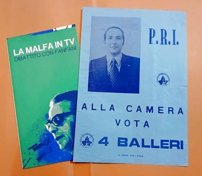 Un opuscolo e un volantino di propaganda elettorale elezioni politiche …