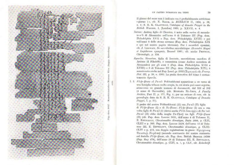 Un papiro demotico da Tebe nel Kunsthistorisches Museum di Wien.