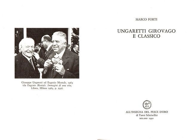 Ungaretti girovago e classico.