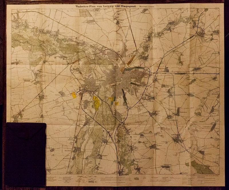 Verkehrs-Plan von Leipzig und Umgegend.