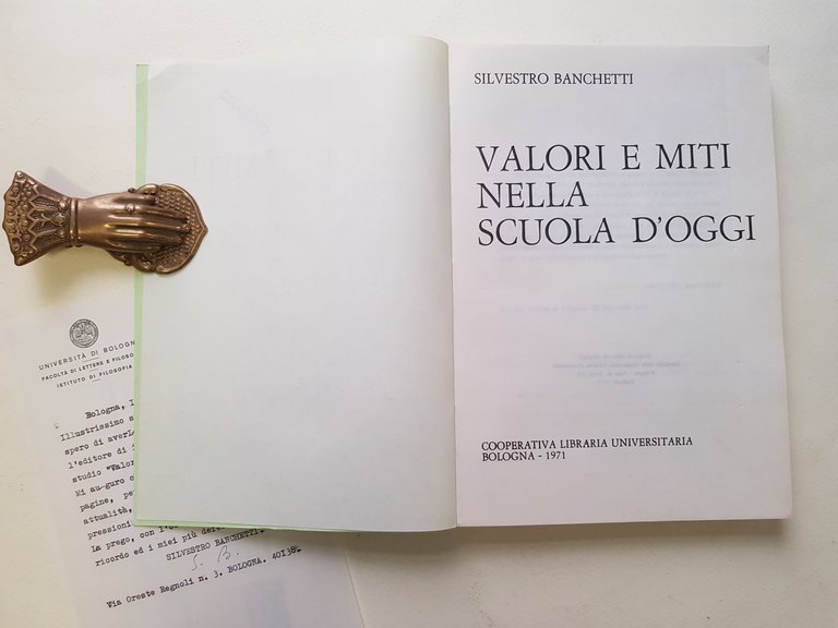 Valori e miti nella scuola d'oggi.