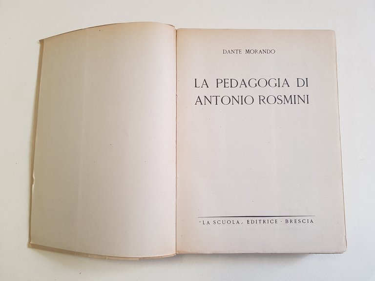 La pedagogia di Antonio Rosmini.