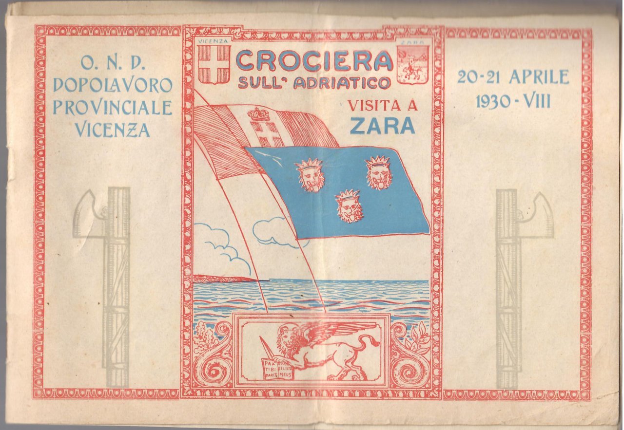 1à CROCIERA SULL'ADRIATICO E VISITA A ZARA - CENNI ILLUSTRATIVI …