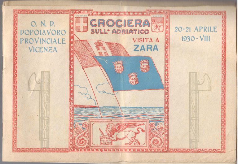 1à CROCIERA SULL'ADRIATICO E VISITA A ZARA - CENNI ILLUSTRATIVI E PROGRAMMA ORARIO