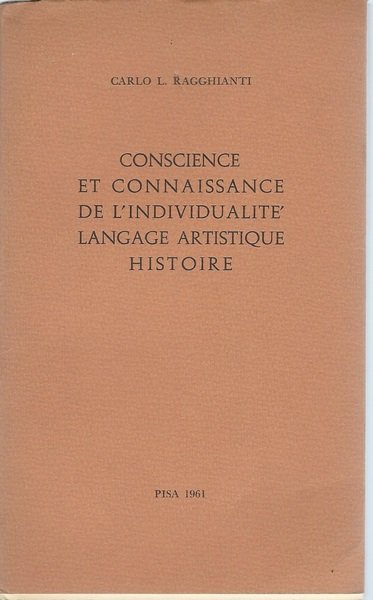 CONSCIENCE ET CONNAISSANCE DE L'INDIVIDUALITE' LANGAGE ARTISTIQUE HISTORIE