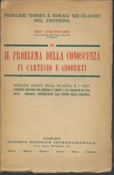 IL PROBLEMA DELLA CONOSCENZA IN CARTESIO E GIOBERTI