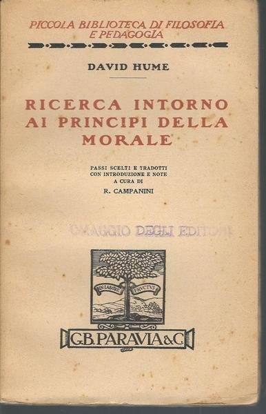 RICERCA INTORNO AI PRINCIPI DELLA MORALE