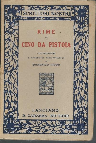 RIME DI CINO DA PISTOIA