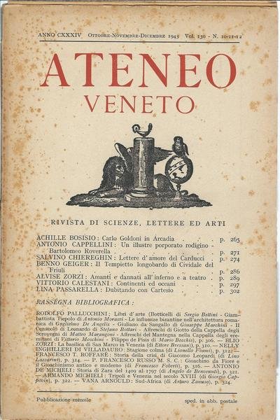 ATENEO VENETO - OTTOBRE - NOVEMBRE - DICEMBRE 1943 - …