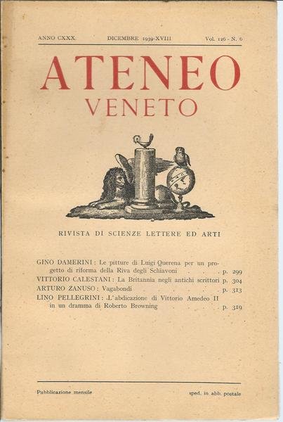 ATENEO VENETO - DICEMBRE 1939 - VOL. 126 - N.6