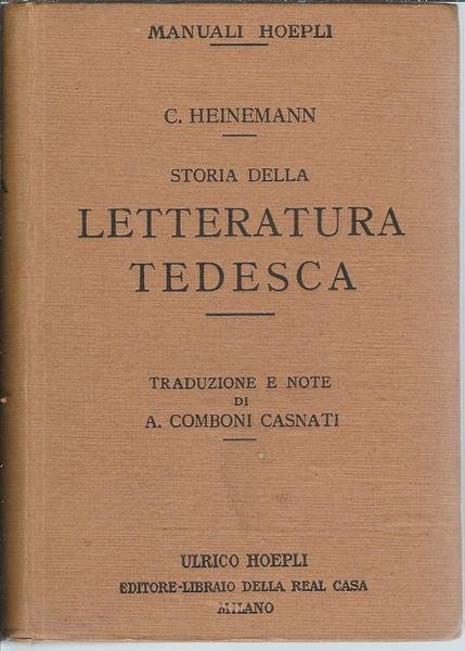 STORIA DELLA LETTERATURA TEDESCA