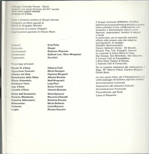 UNA STORIA FERRARESE DEL XV¦SECOLO
