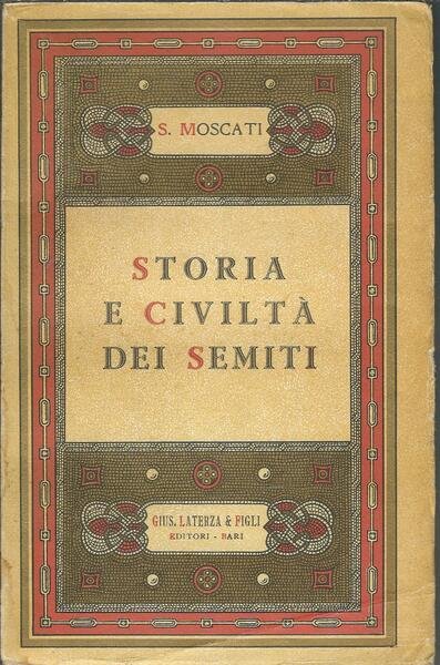 STORIA E CIVILTA' DEI SEMITI