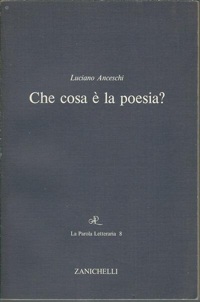 CHE COSA E' LA POESIA?