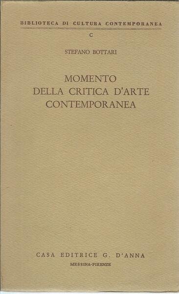 MOMENTO DELLA CRITICA D'ARTE CONTEMPORANEA