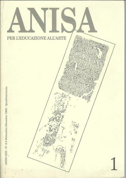 ANISA PER L'EDUCAZIONE ALL'ARTE